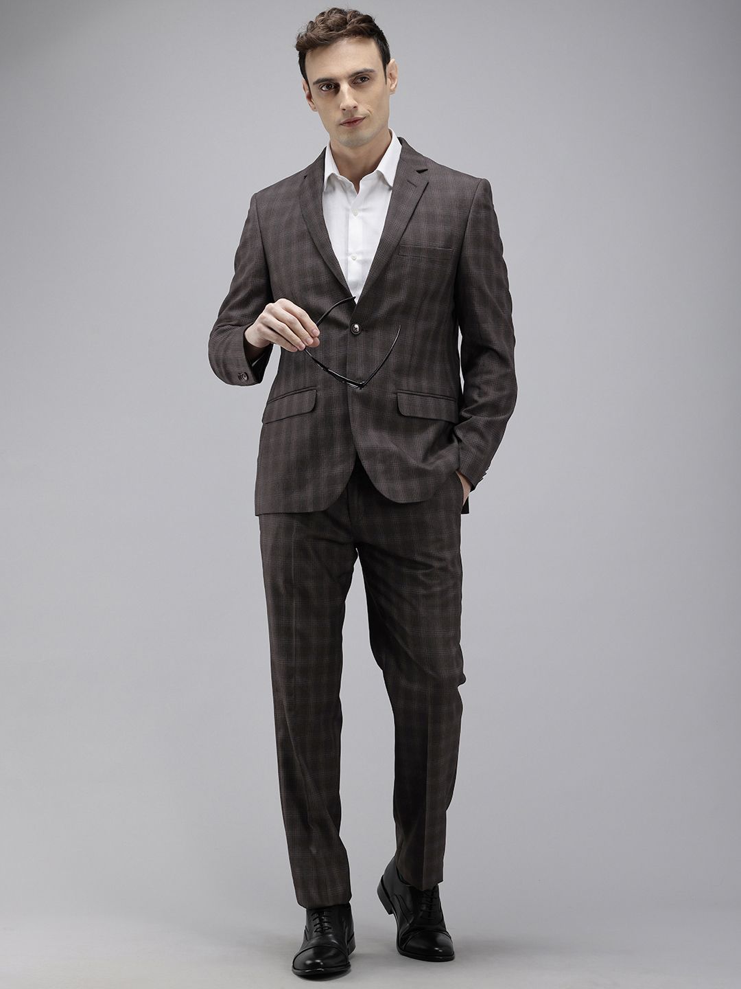 Park Avenue Checked Single Breasted Formal Blazer and Trouser