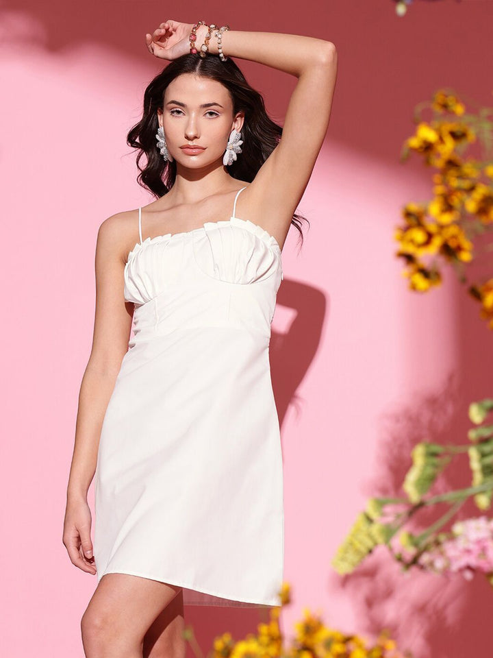 STREET 9 Shoulder Straps Pure Cotton Sheath Dress