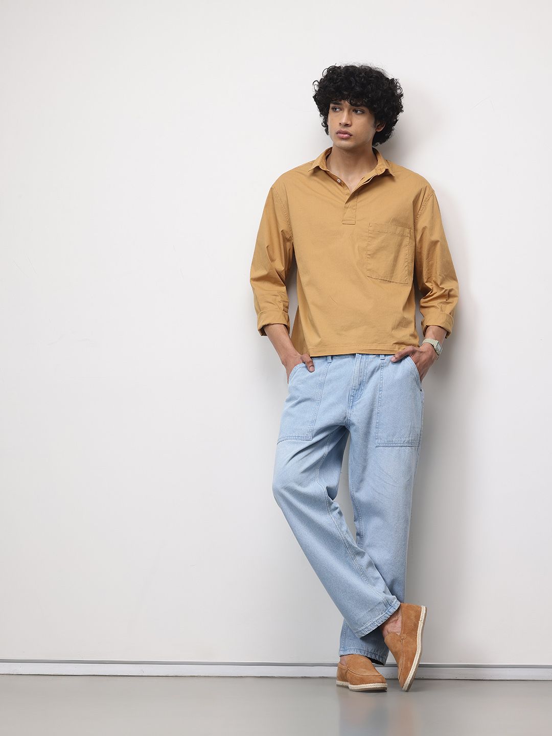 ether Pure Cotton Longline Casual Shirt