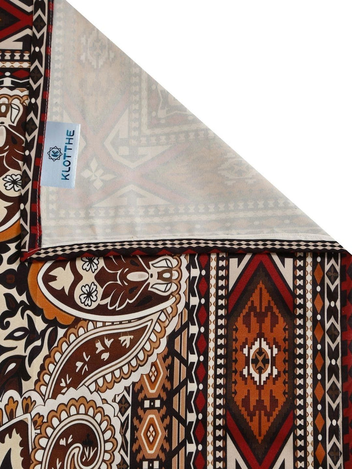 Moda Rapido X KLOTTHE Motif Etnik Berbilang Warna 400 TC Cadar King dengan 2 Sarung Bantal