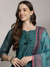 Anouk Women Printed Kurta with Trousers & Dupatta