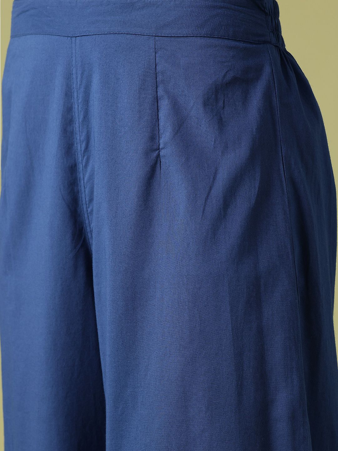 Anouk Ethnic Motifs Yoke Design Pure Cotton Kurta with Trousers & Dupatta