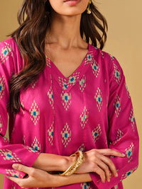 Global Desi Ethnic Motif Printed A-Line Kurta