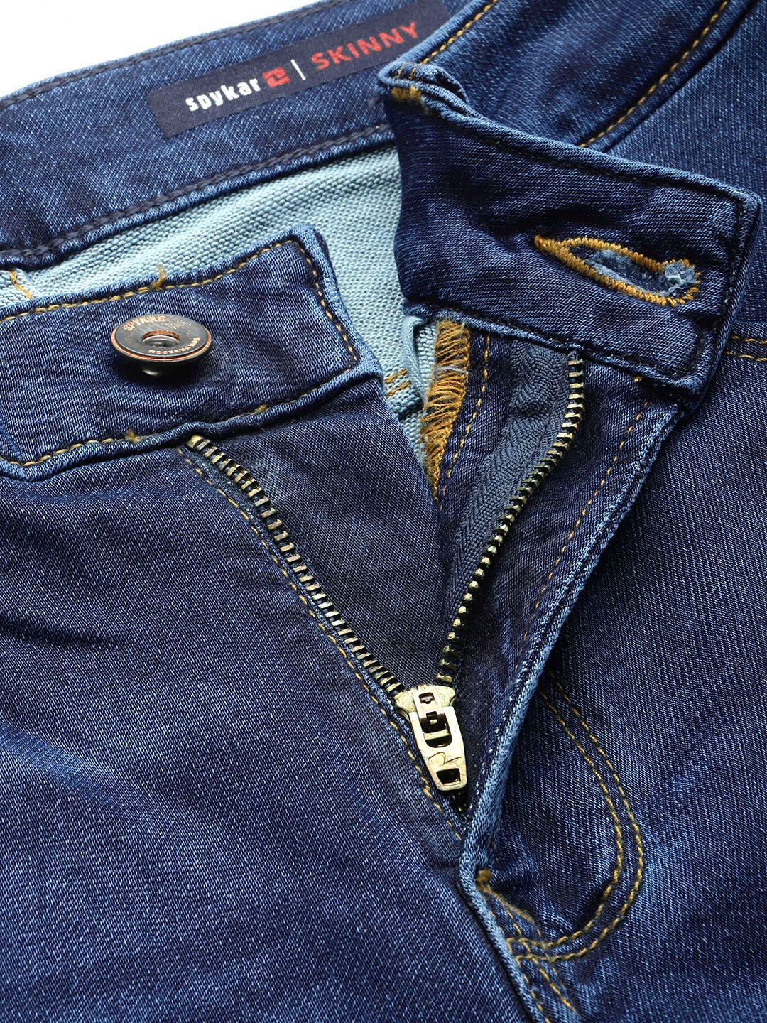 SPYKAR Men Skinny Slim Fit Low-Rise Light Fade Stretchable Jeans