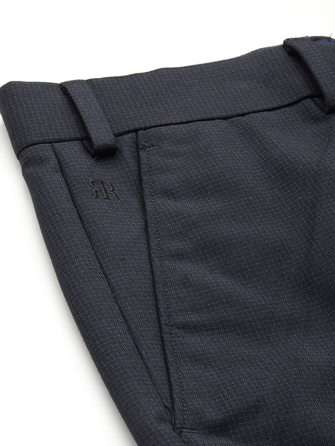 Raymond Men Slim Fit Self Checked Formal Trousers
