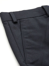 Raymond Men Slim Fit Self Checked Formal Trousers