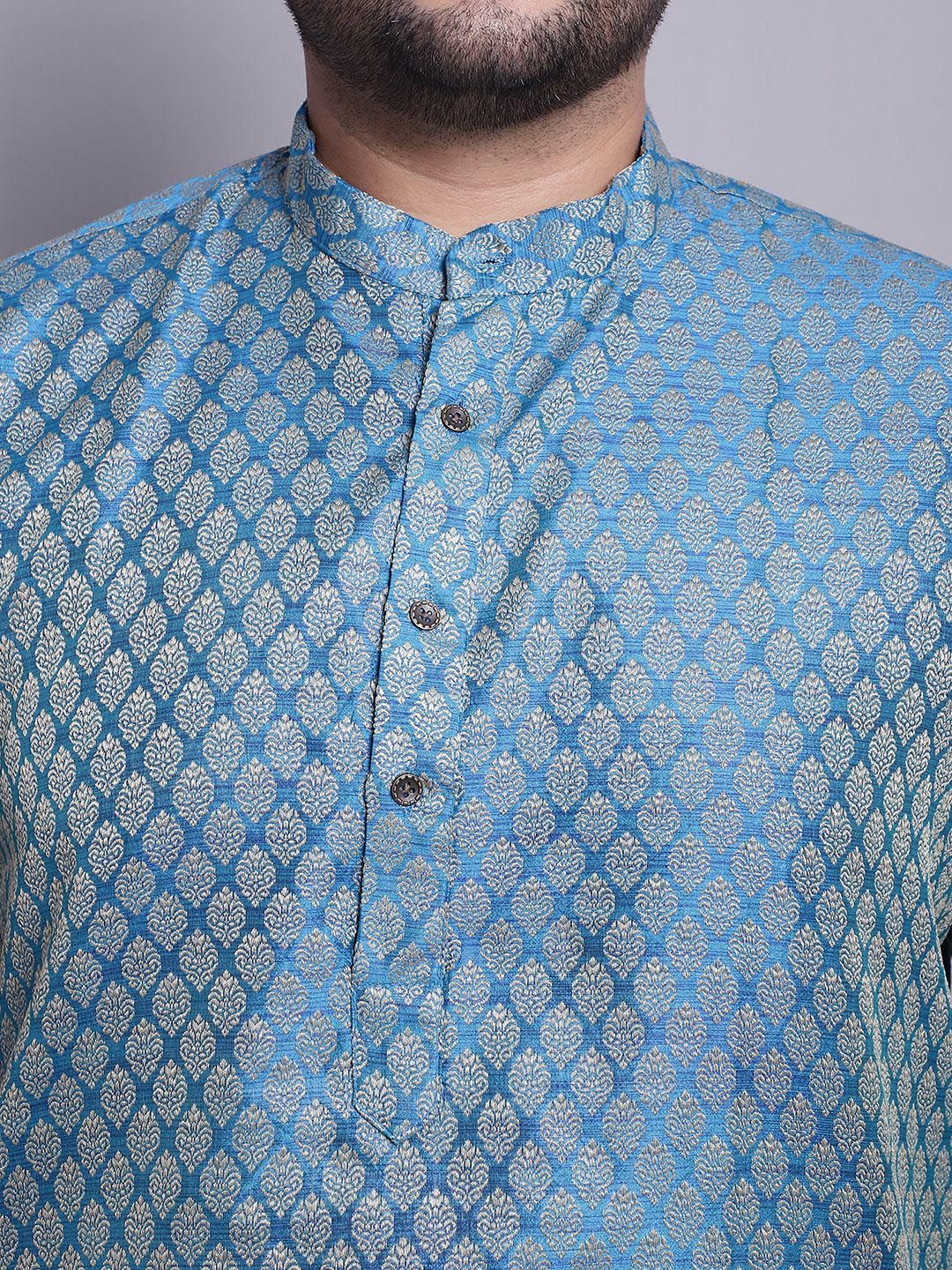 SOJANYA PLUS Plus Size Woven Design Kurta With Pyjamas & Nehru Jacket