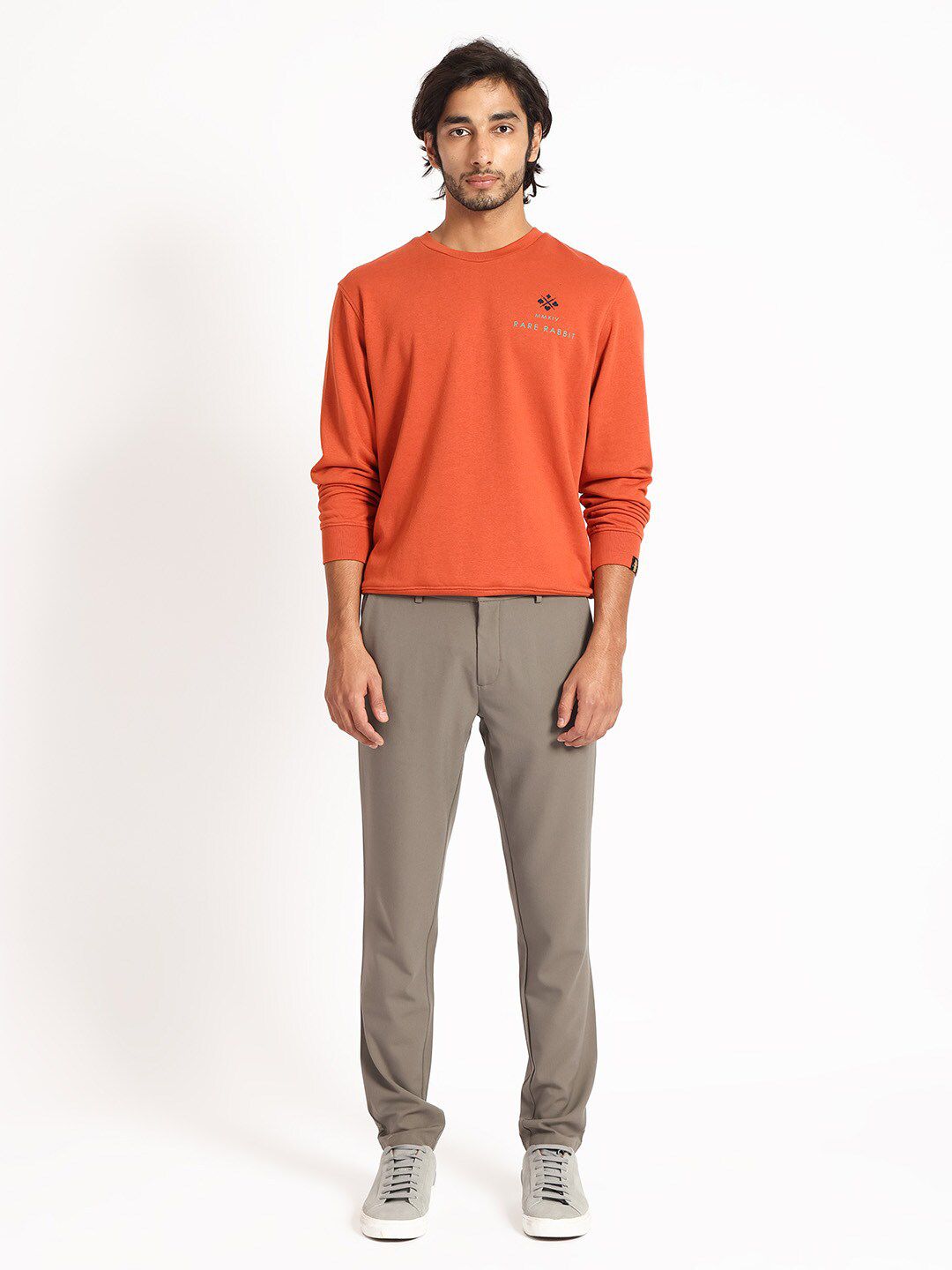 RARE RABBIT Men Cerdon Graphic Print Round Neck Sweatshirt