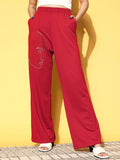 SASSAFRAS Women Graphic Printed Cotton Regular Fit Track Pants