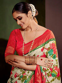 Saree mall Floral Printed Zari Bagh Sarees