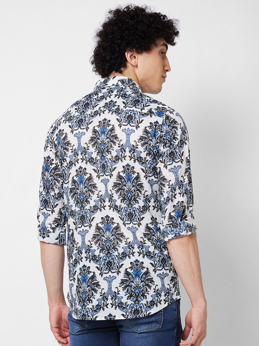 SPYKAR Floral Printed Pure Cotton Casual Shirt