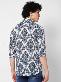 SPYKAR Floral Printed Pure Cotton Casual Shirt