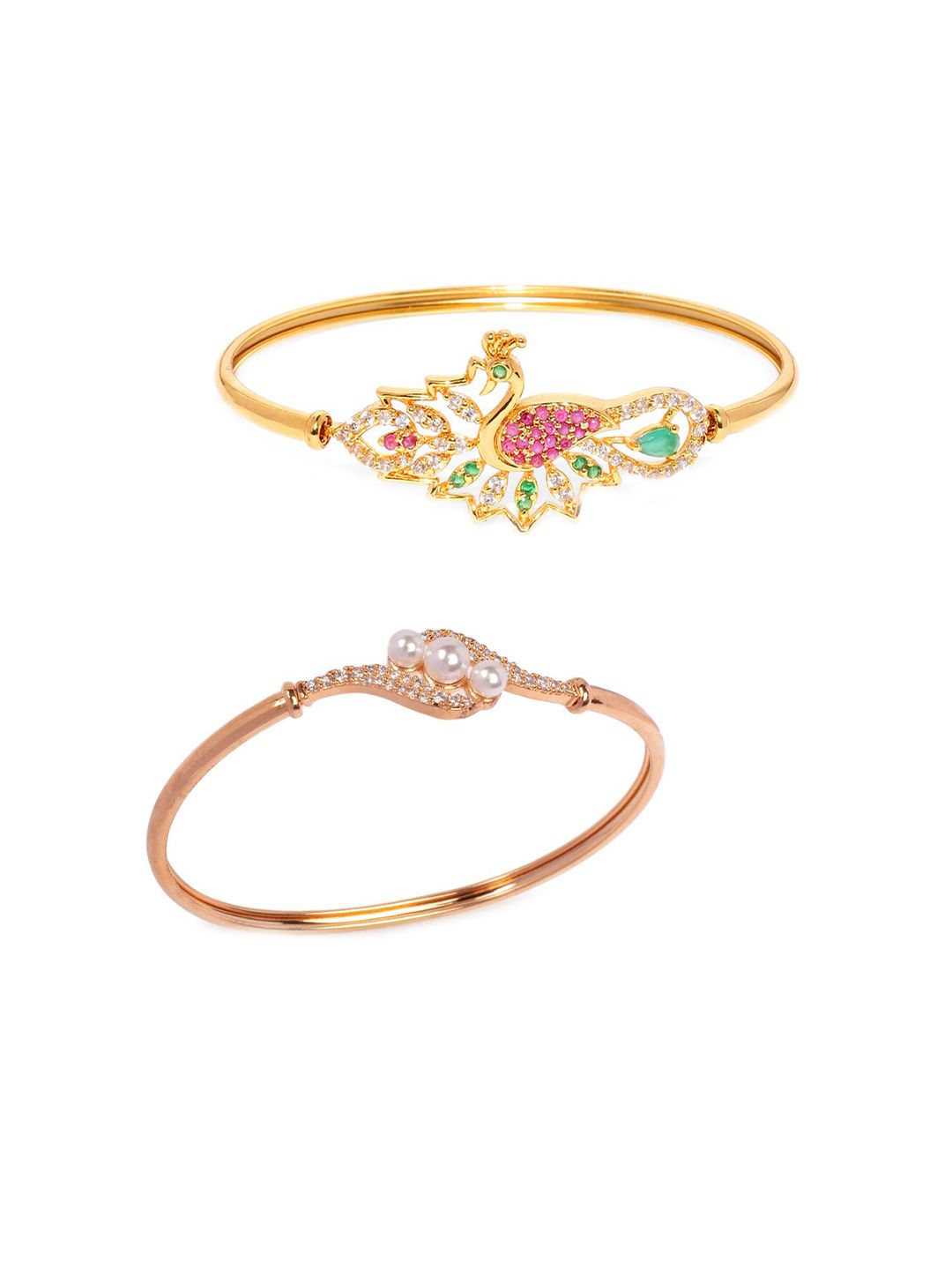 Gelang Gaya Bangle Saduran Emas Zaveri Pearls