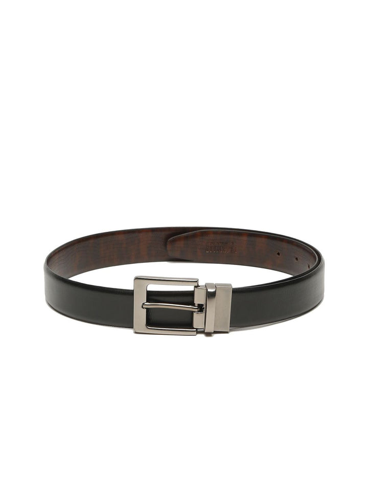 Teakwood Leathers Men Textured Leather Reversible Tang Closure Formal Belt