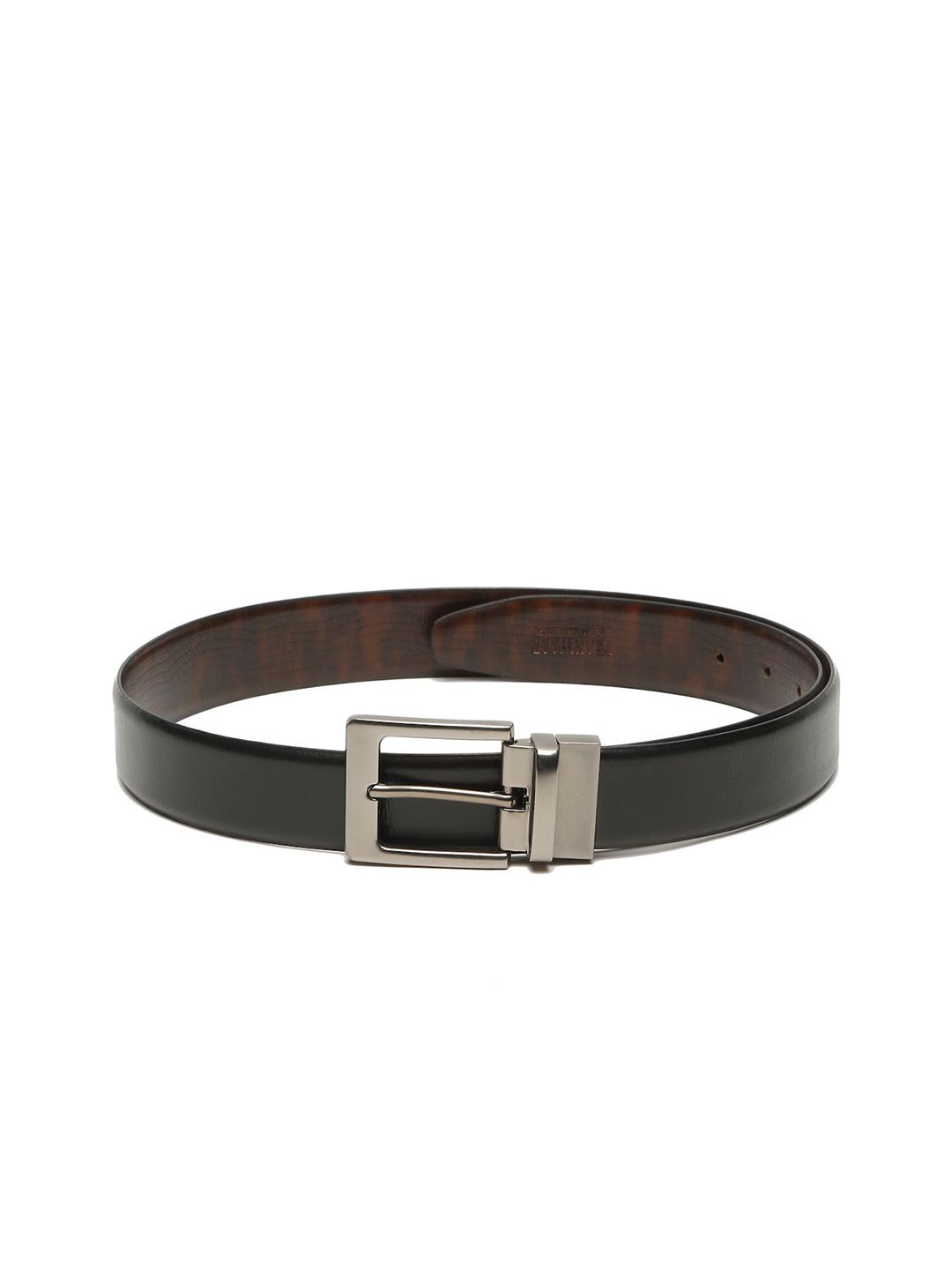 Teakwood Leathers Men Textured Leather Reversible Tang Closure Formal Belt