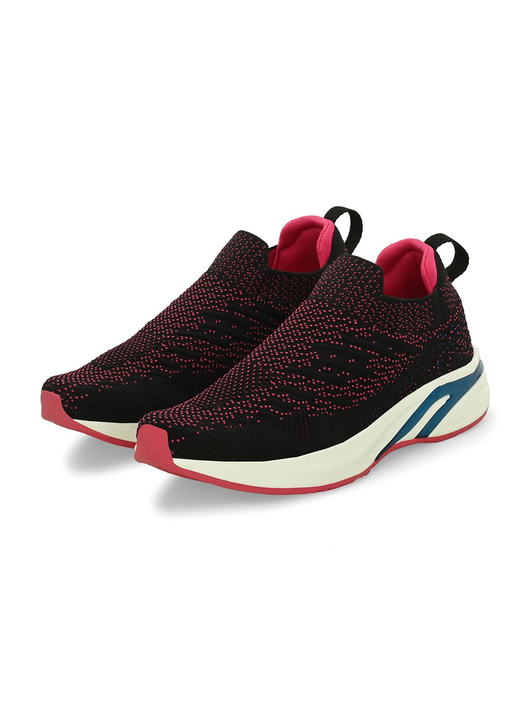 HRX by Hrithik Roshan Women Black & Fuchsia Slip-On Walking  Shoes