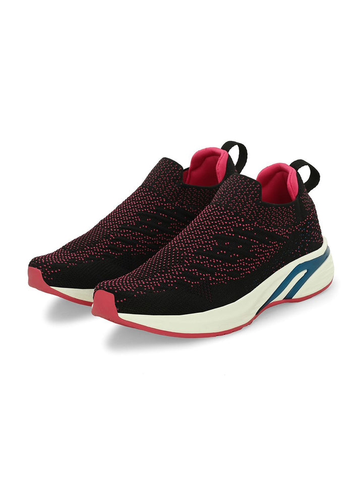 HRX by Hrithik Roshan Women Black & Fuchsia Slip-On Walking  Shoes