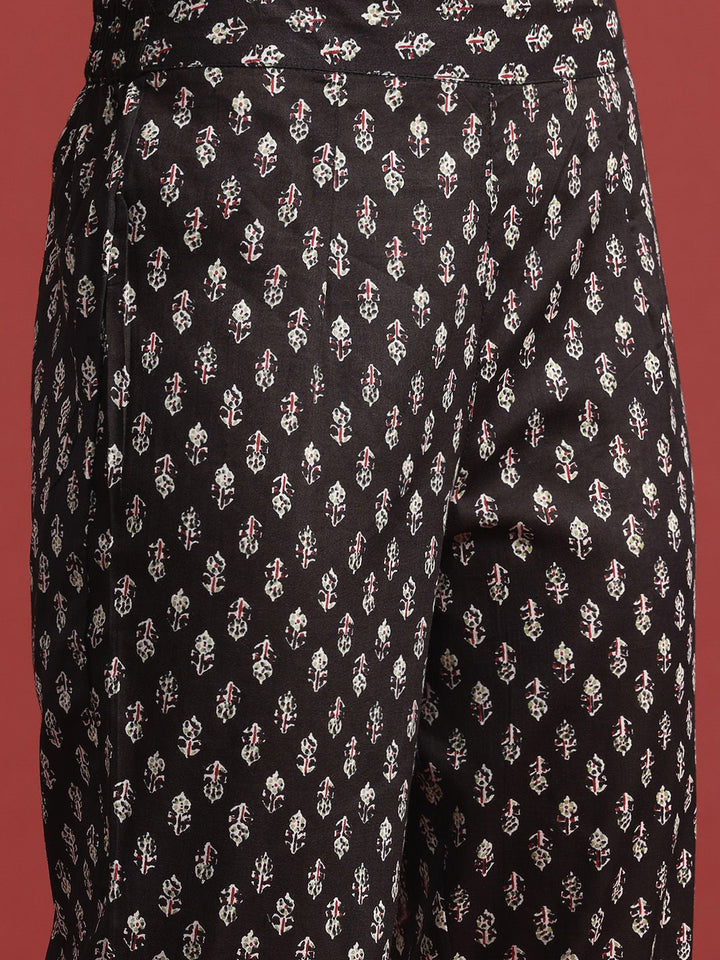 Anouk Paisley Print Pure Cotton Kurta With Trousers & Dupatta