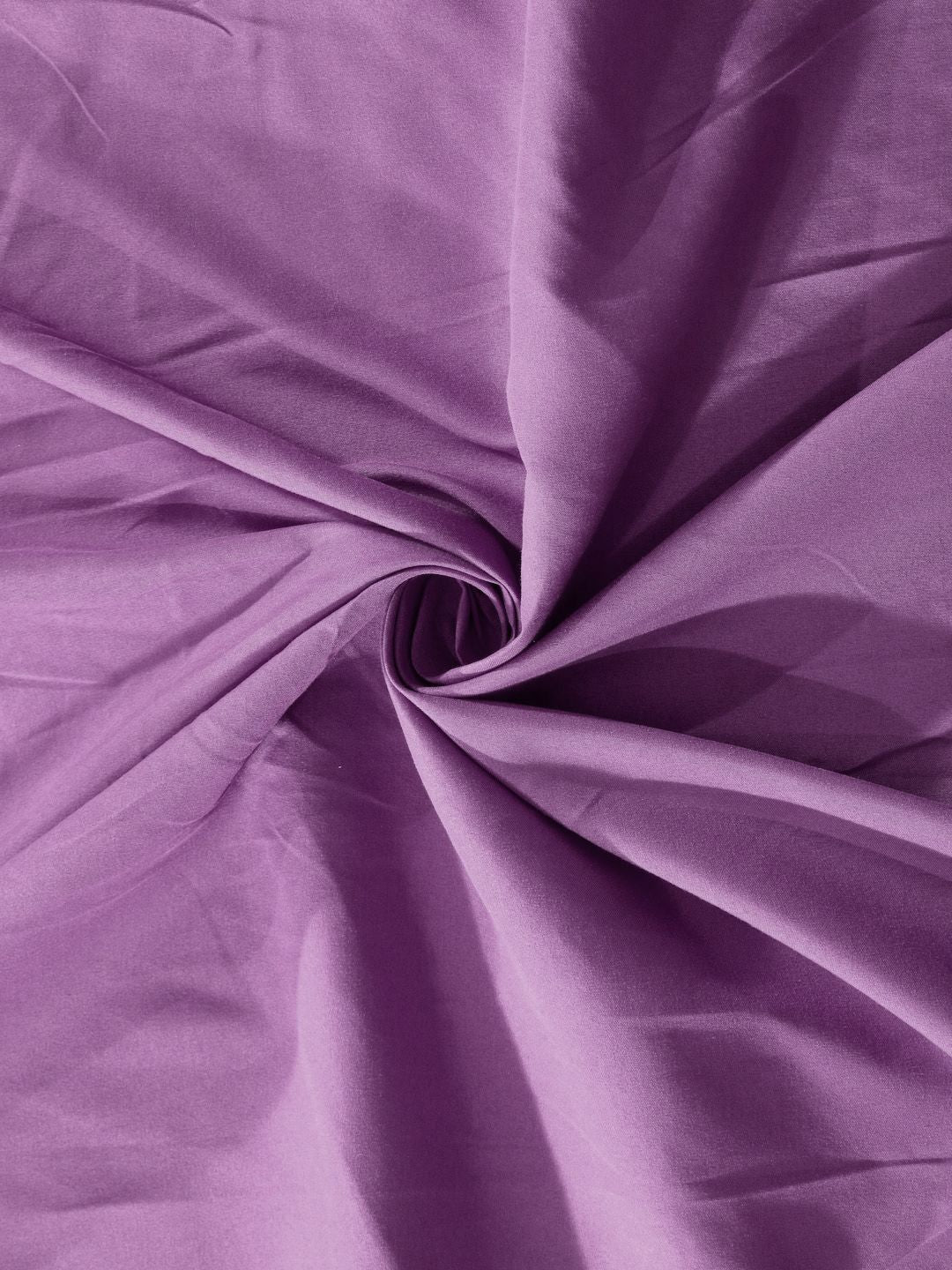 KLOTTHE Purple Solid 300 TC Fitted Double King Bedsheet with 2 Pillow Covers
