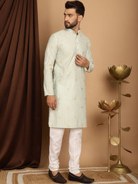 SOJANYA Geometric Printed Straight Kurta With Churidar