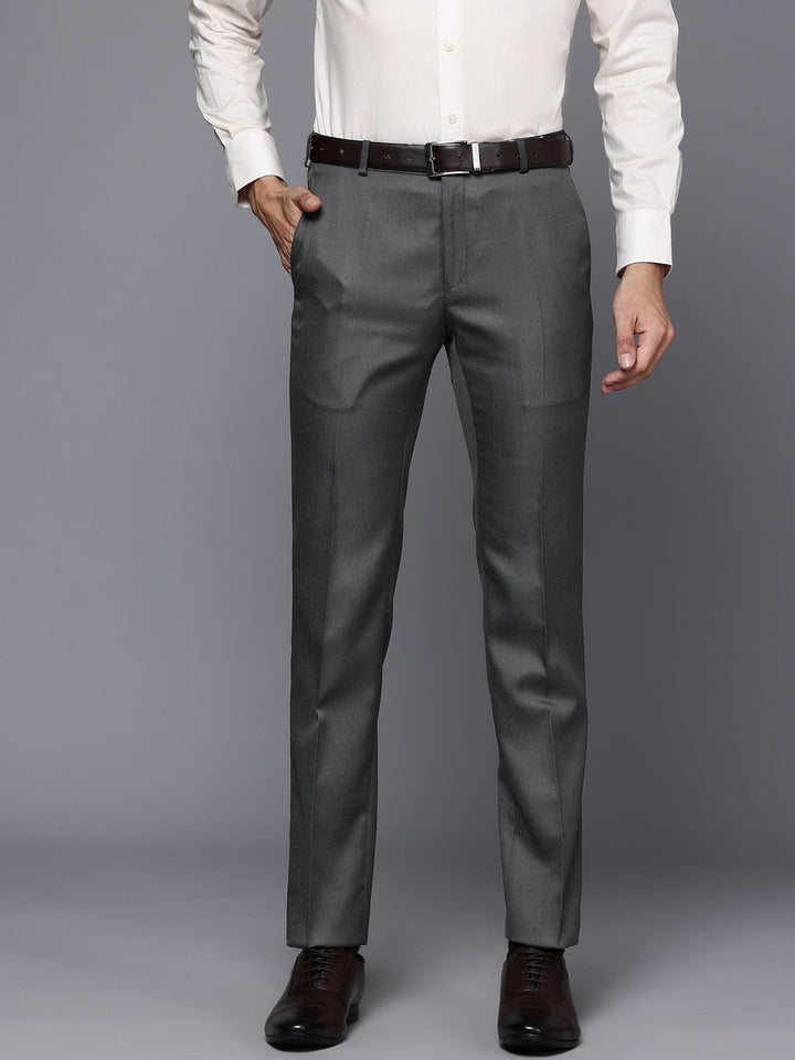 Raymond Men Textured Slim Fit Trousers