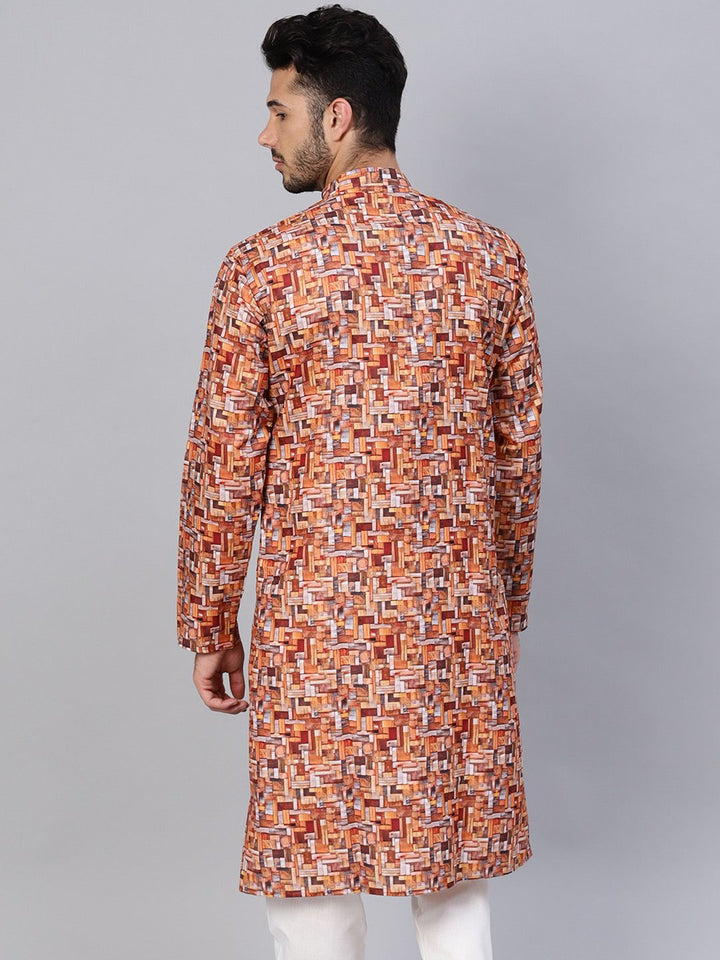 SOJANYA Lelaki Multicolored Printed Straight Kurta