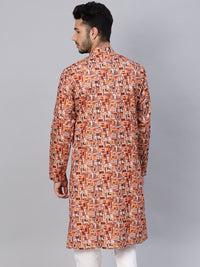 SOJANYA Lelaki Multicolored Printed Straight Kurta