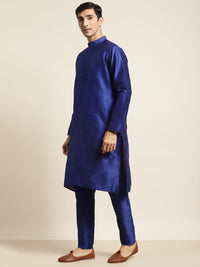 SOJANYA Kurta Biru Lelaki dengan Piyama & Jaket Nehru