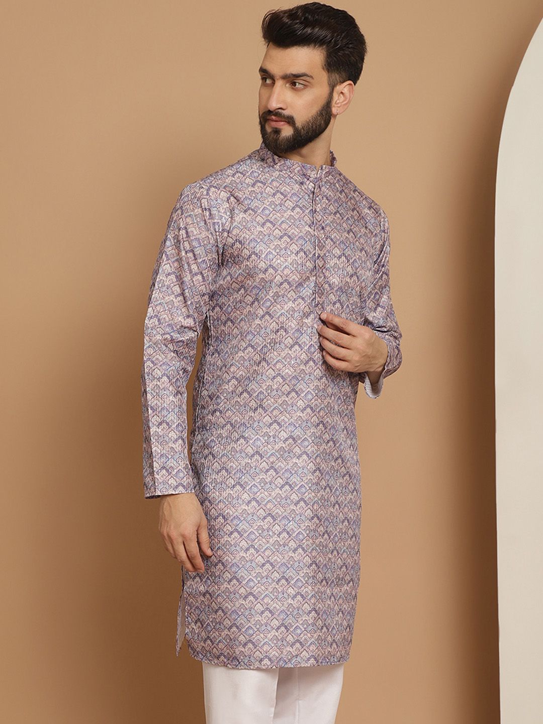 Anouk Men Ungu Printed Kurta