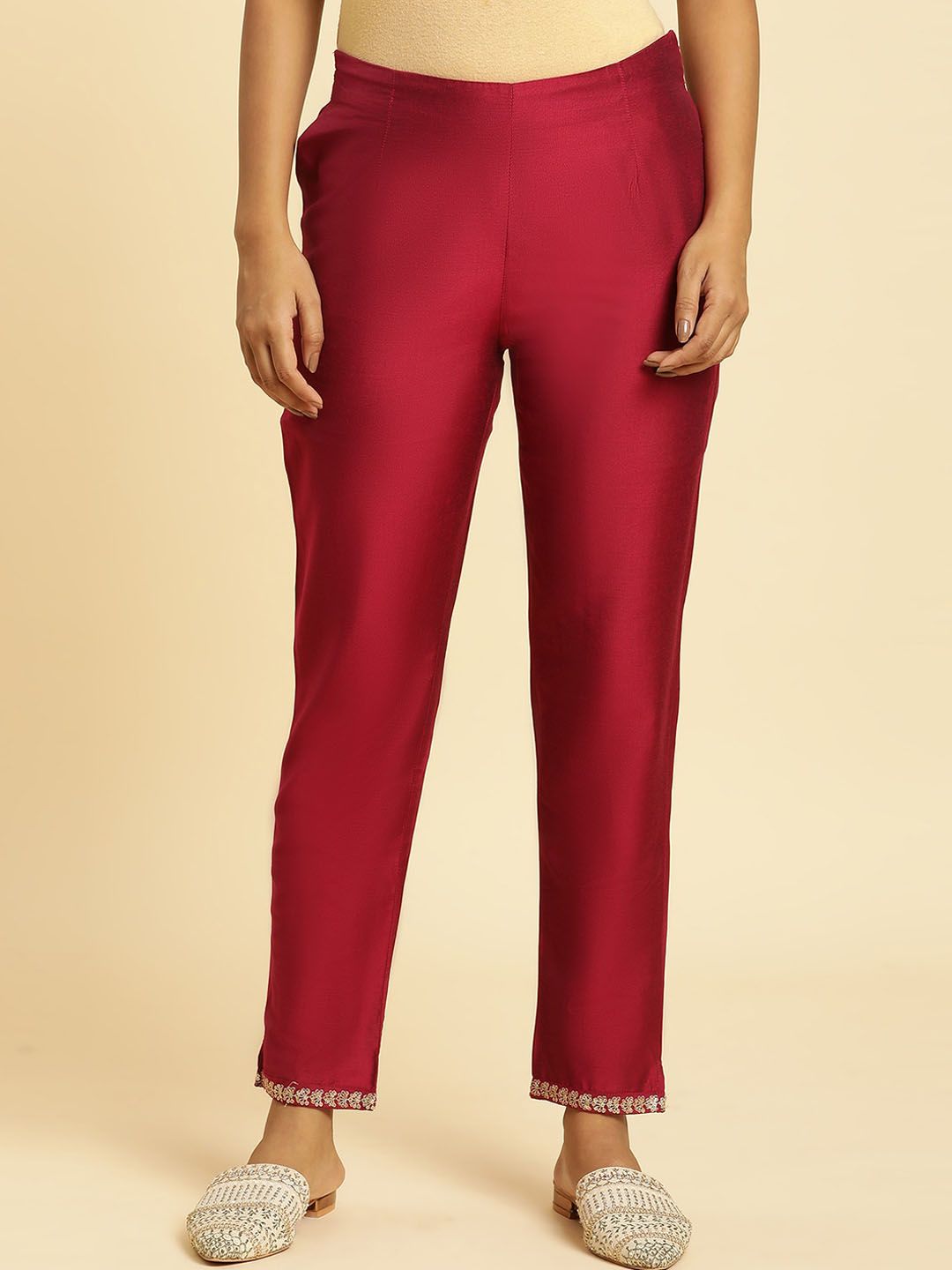 W Women Mid Rise Slim Fit Regular Trousers