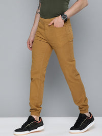 The Indian Garage Co Men Khaki Joggers Trousers