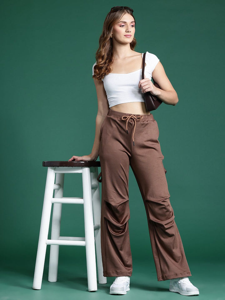 DressBerry Women Loose Fit Mid-Rise Trousers