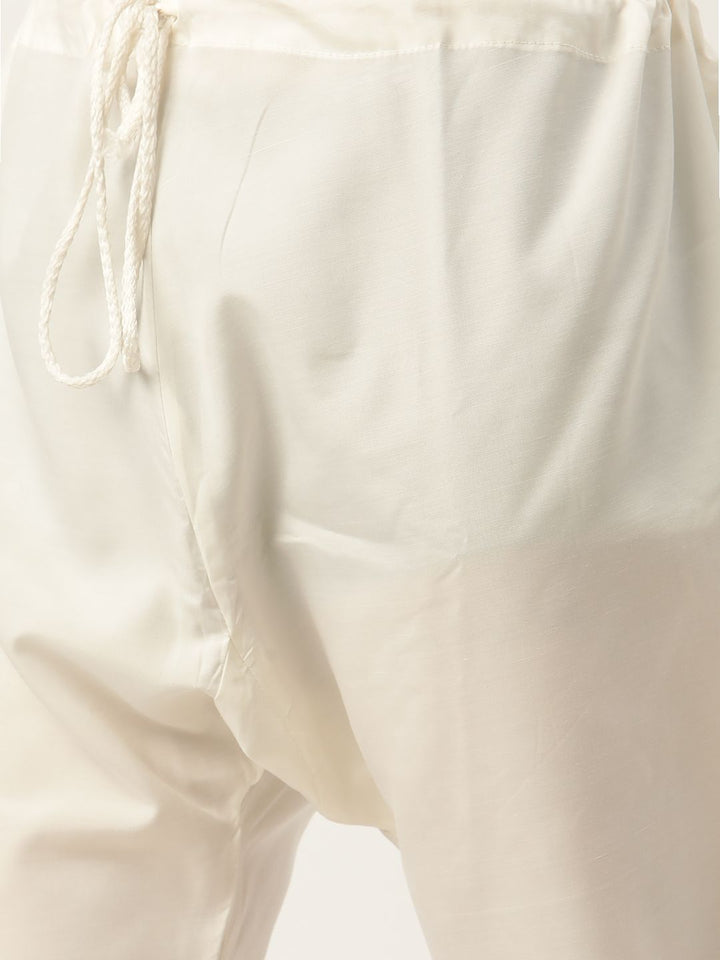SOJANYA Men Green & Off-White Ethnic Motifs Kurta with Churidar & Nehru Jacket