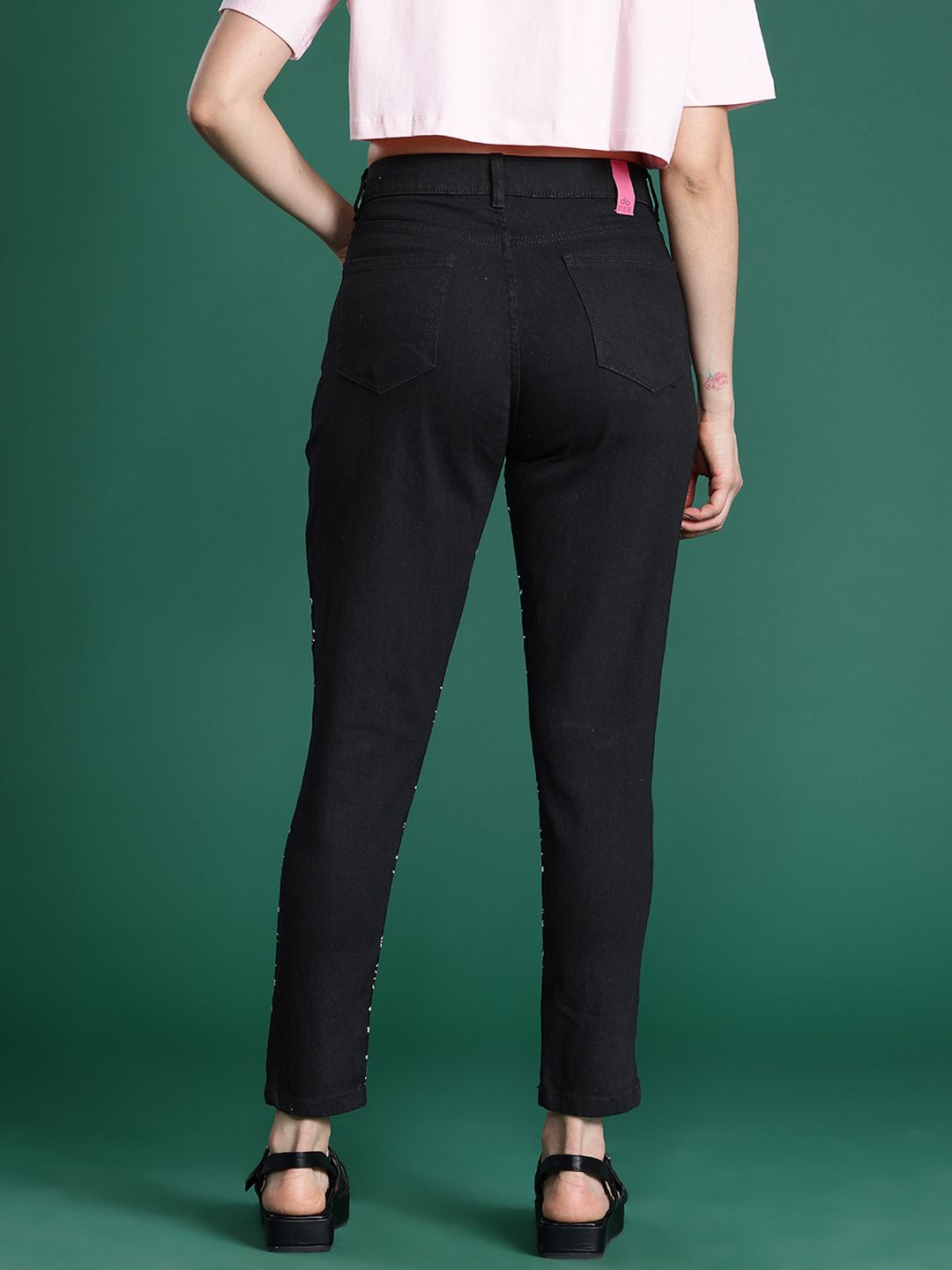 DressBerry Women Printed Mom Fit Jeans