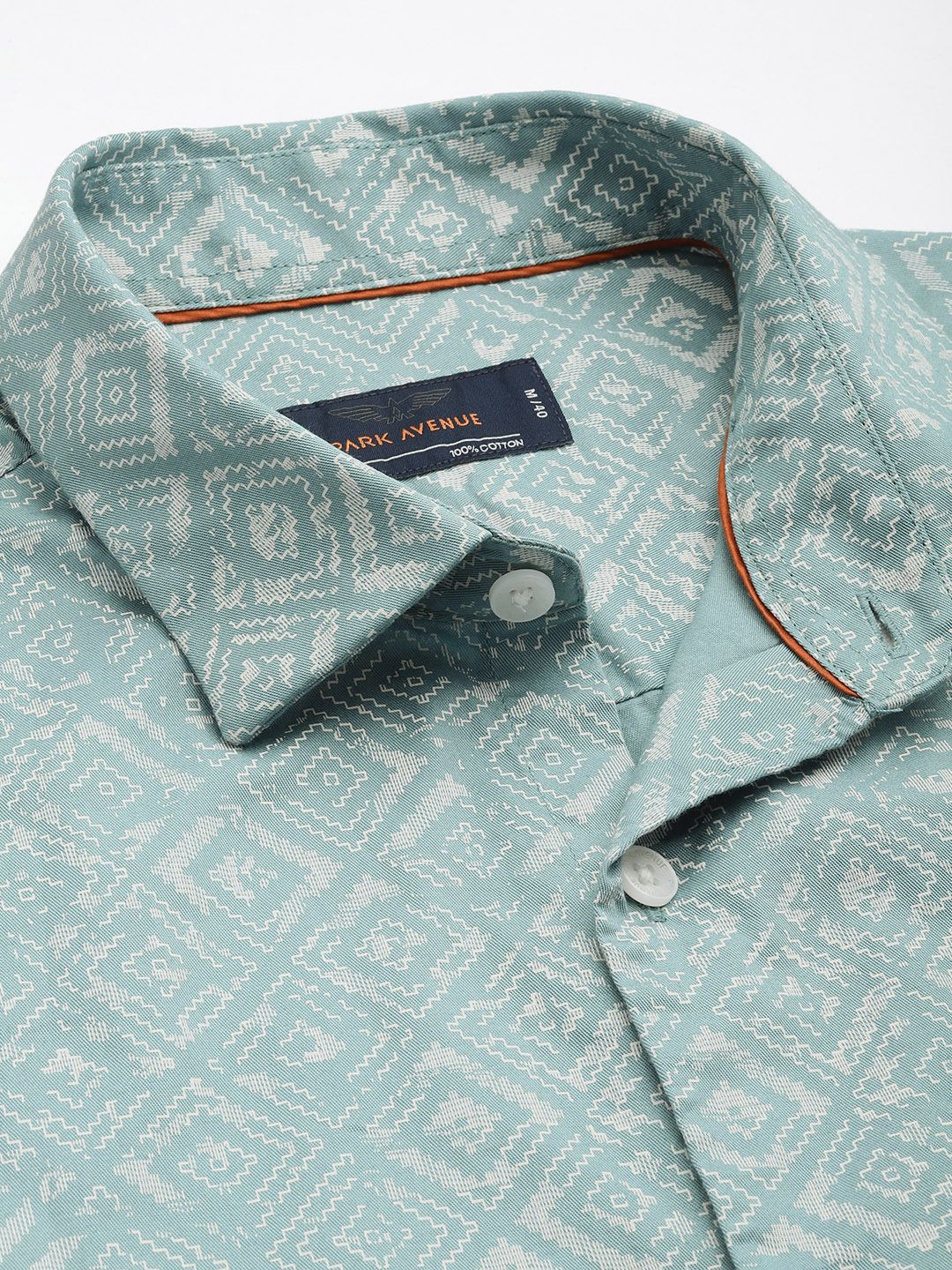 Park Avenue Pure Cotton Slim Fit Geometric Printed Casual Shirt