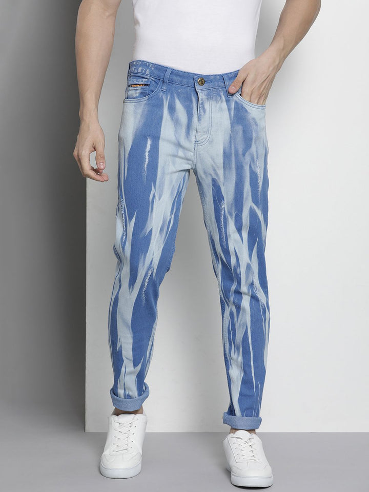 The Indian Garage Co Men Slim Fit Printed Jeans