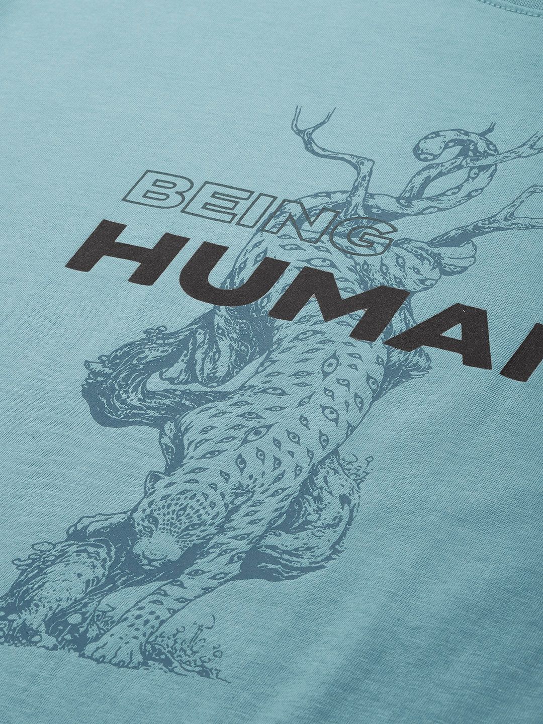 Being Human Pure Cotton Graphic Printed Casual T-shirt