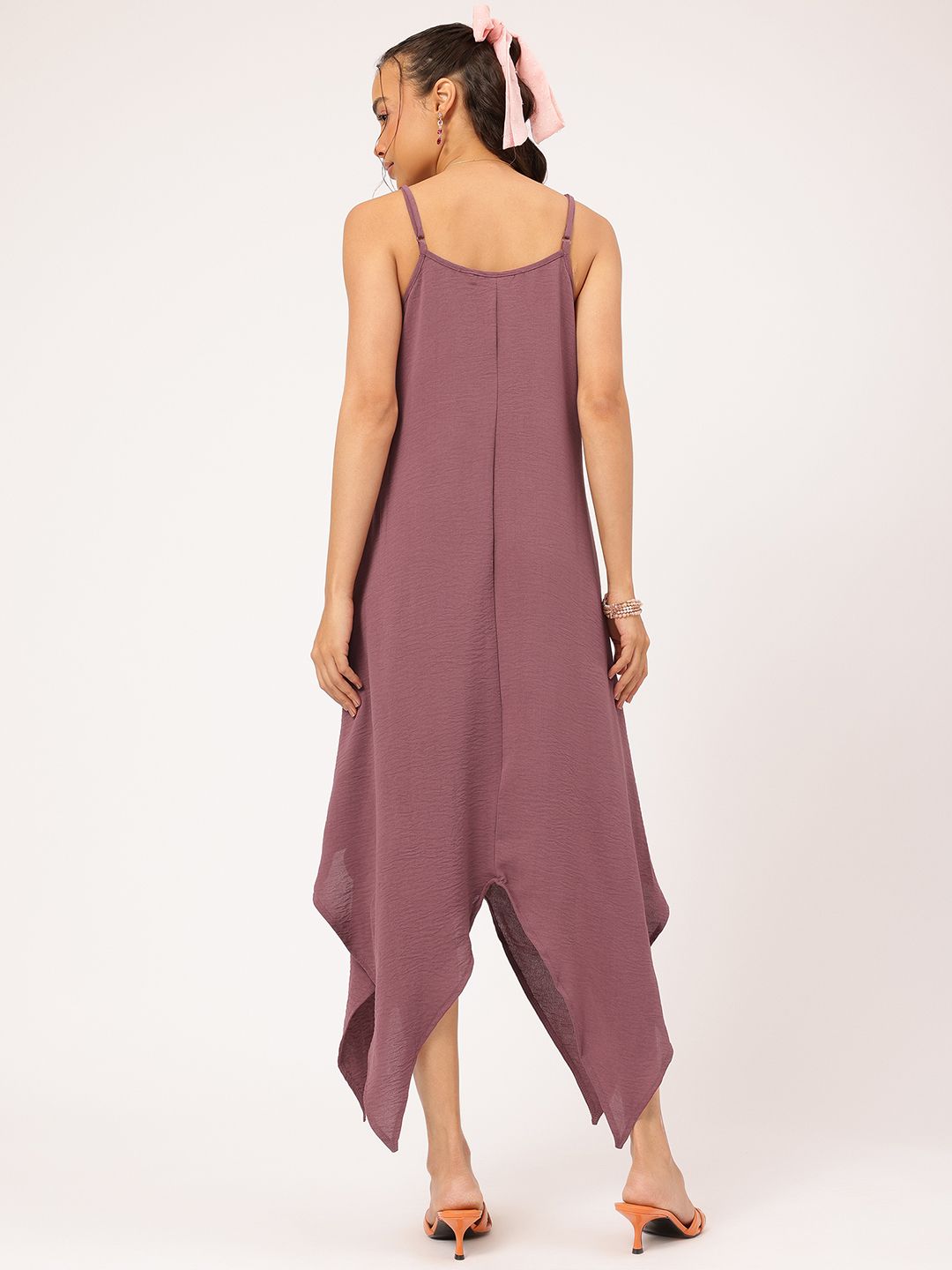 DressBerry Dainty Delights Crinkled A-Line Midi Dress