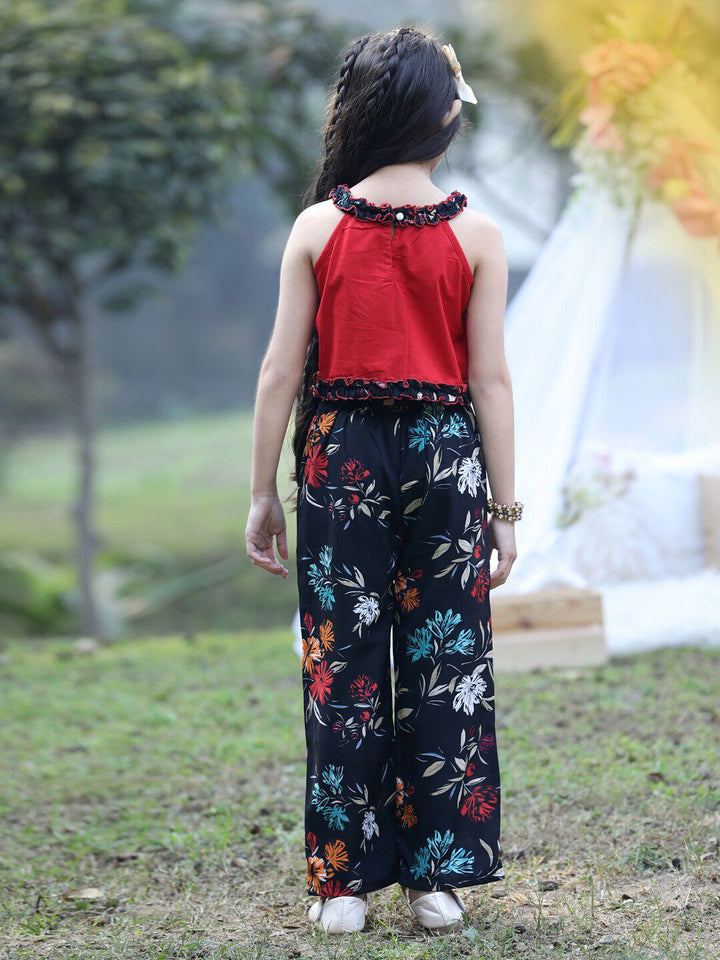 Cutiekins Girls Round Neck Top with Trousers