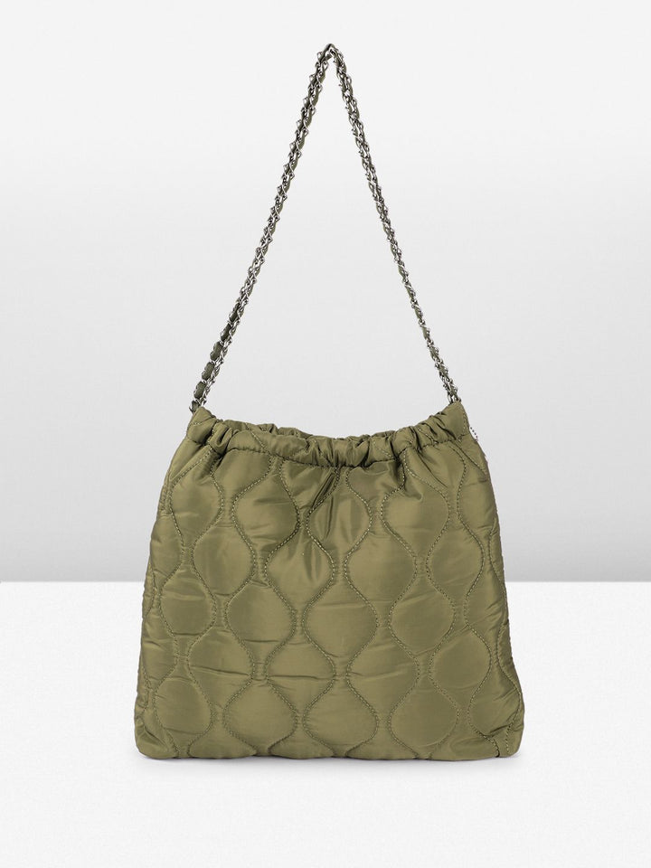 DressBerry Structured Quilted Shoulder Bag with Pouch