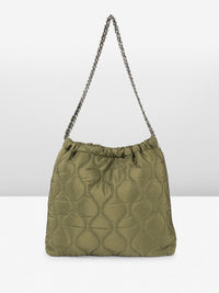 DressBerry Structured Quilted Shoulder Bag with Pouch