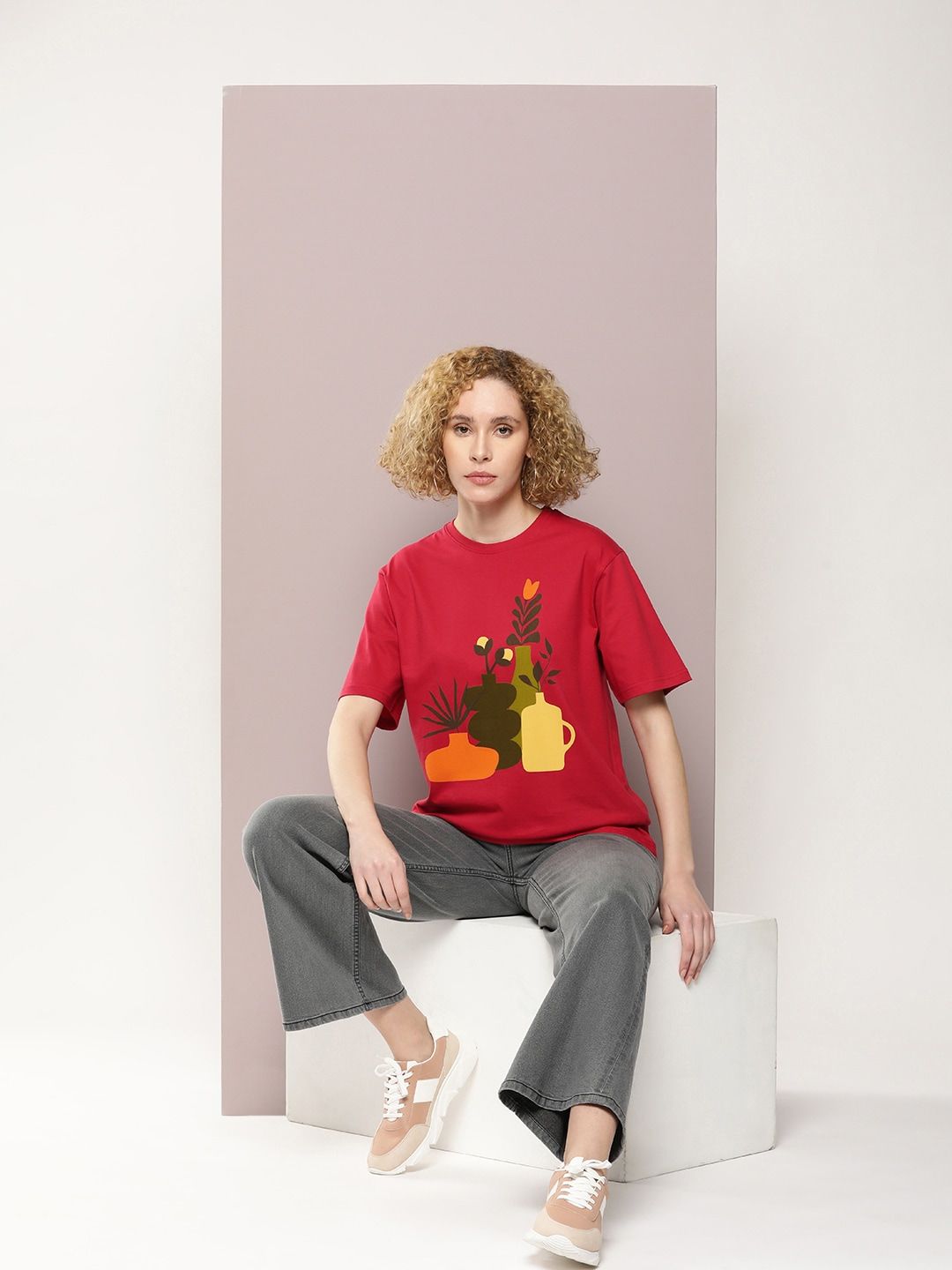 DILLINGER Graphic Printed Oversized Pure Cotton T-shirt