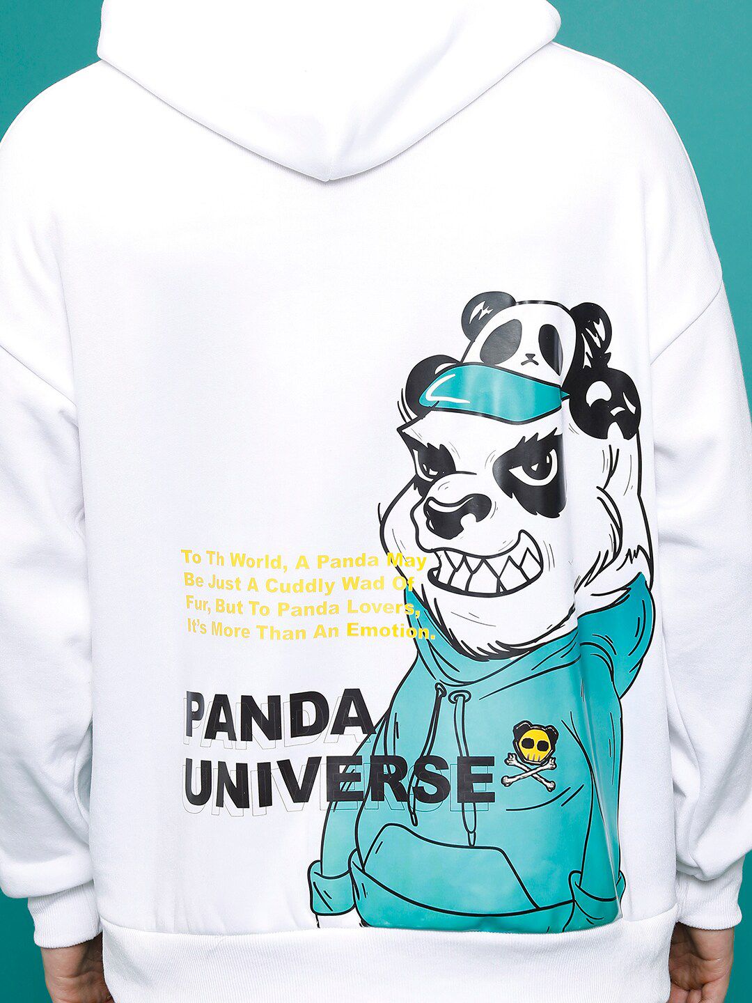 HIGHLANDER Kung Fu Panda Printed Oversized Hooded Sweatshirt