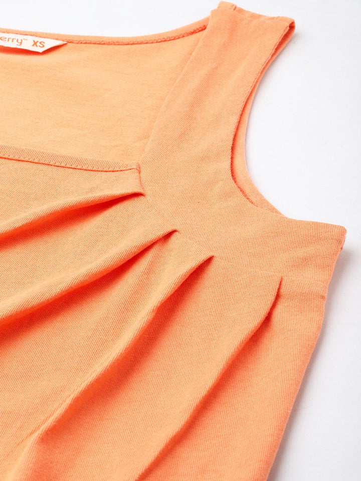 DressBerry Brighten Up Twist Pleated Detail Sleeveless Top