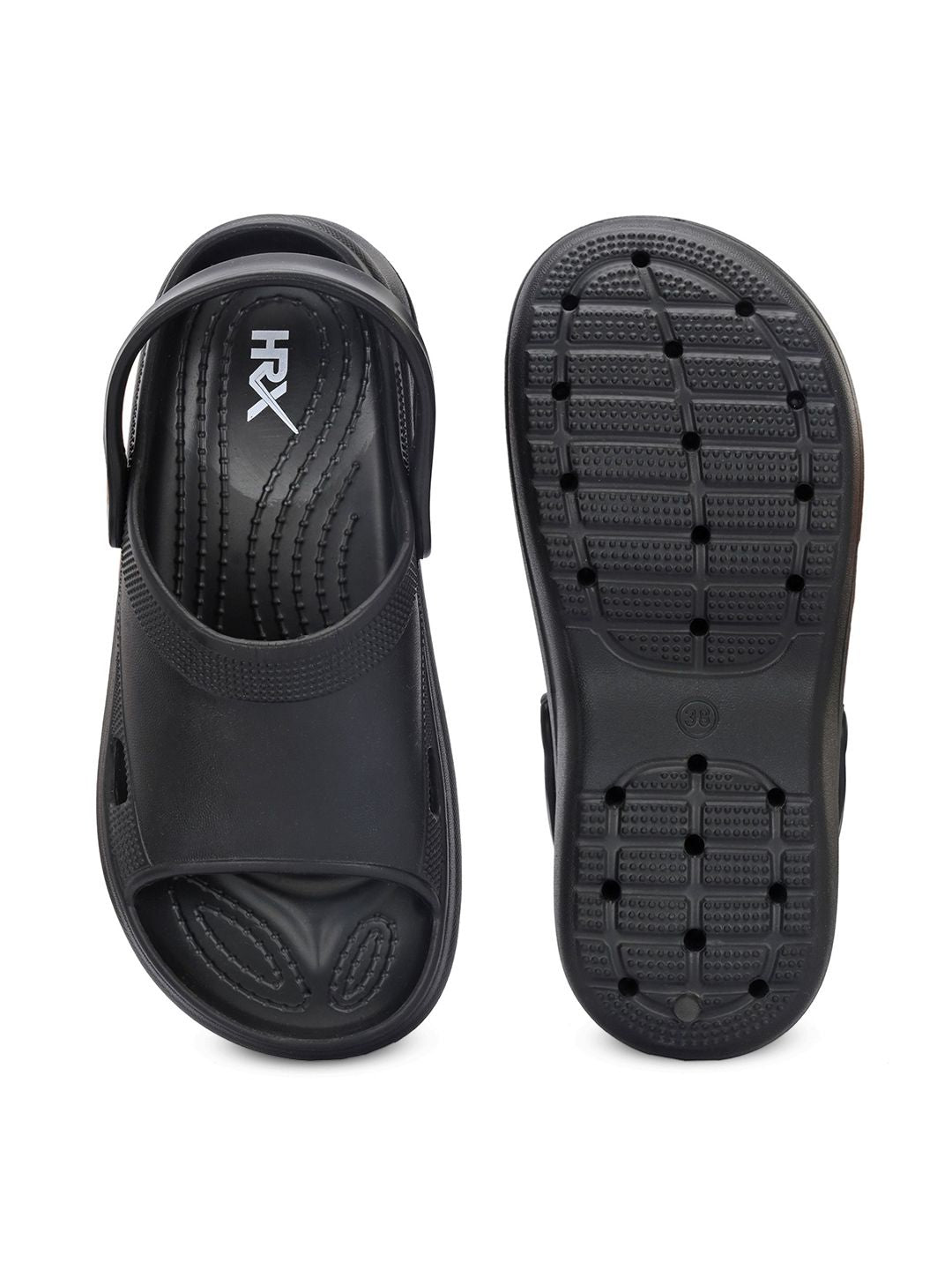 HRX by Hrithik Roshan Women Black Rubber Slip-On