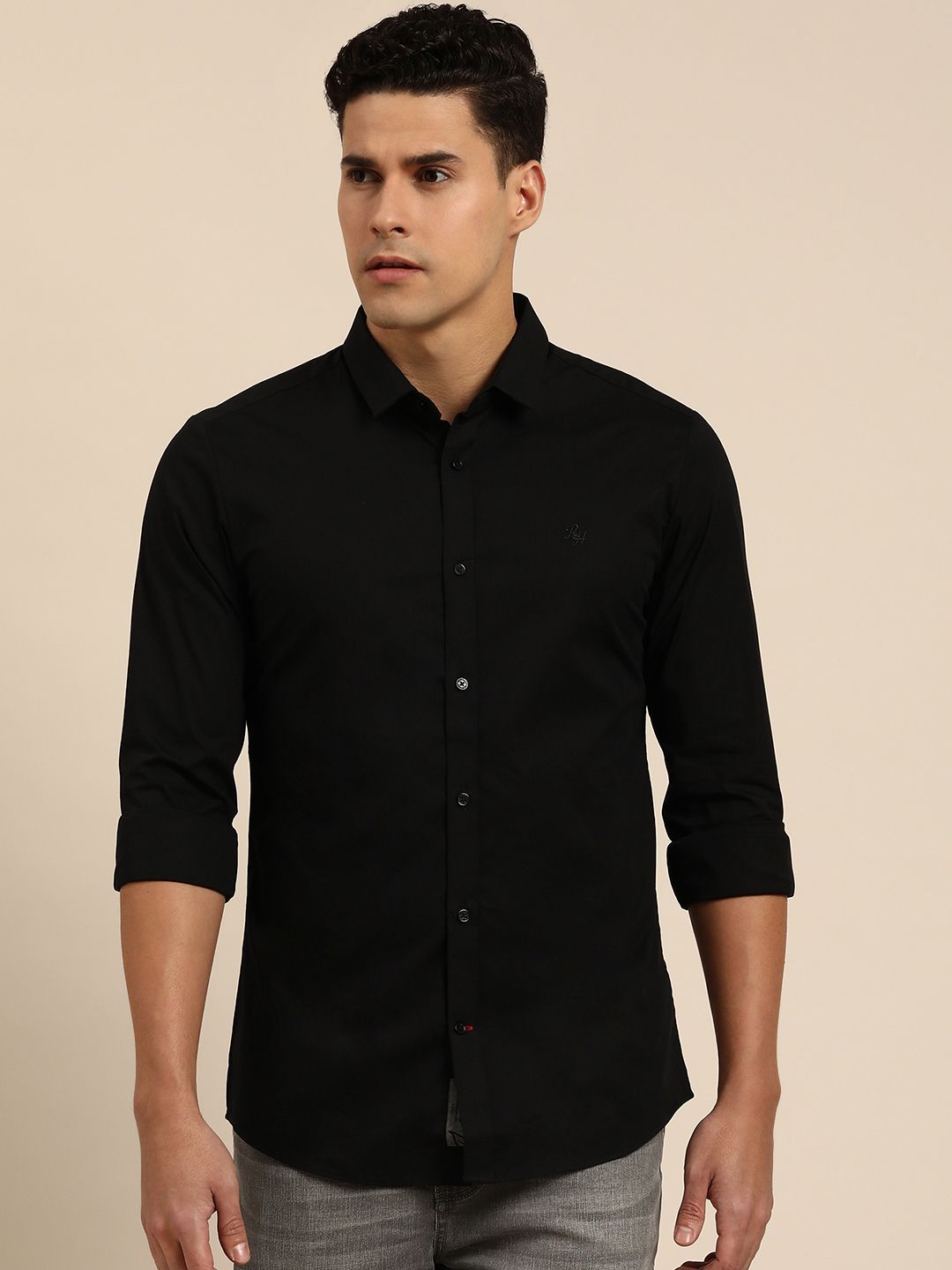 Being Human Men Solid Slim Fit Casual Shirt