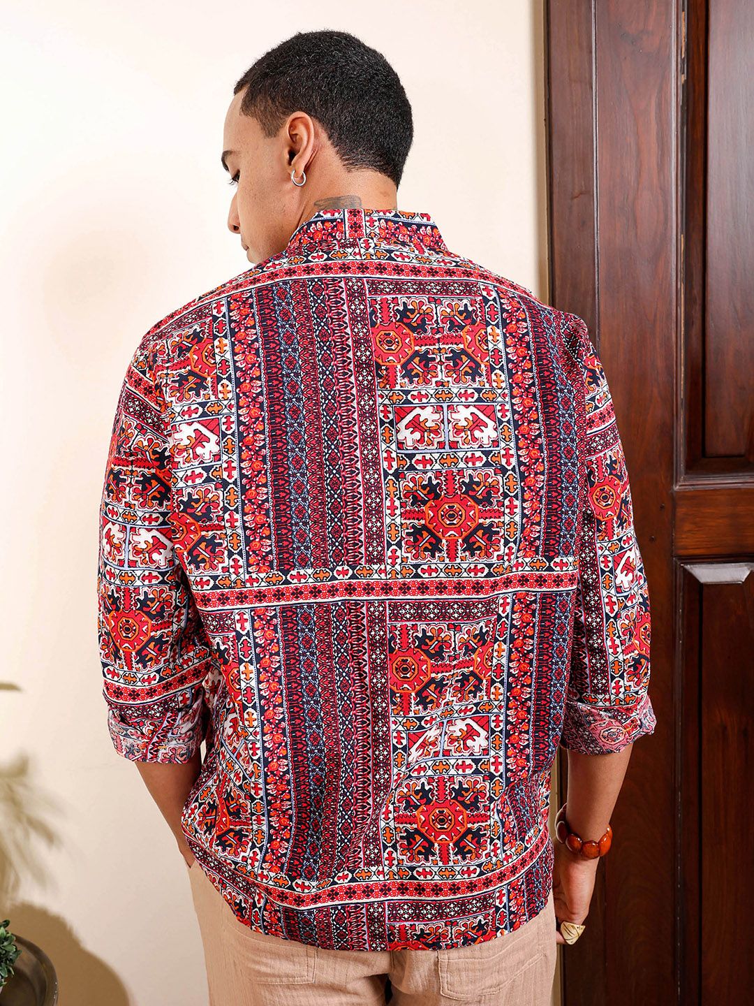 The Indian Garage Co Men Regular Fit Indie Printed Resortwear Shirt