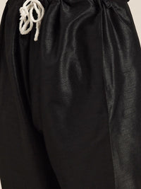 SOJANYA Men Black Kurta with Churidar
