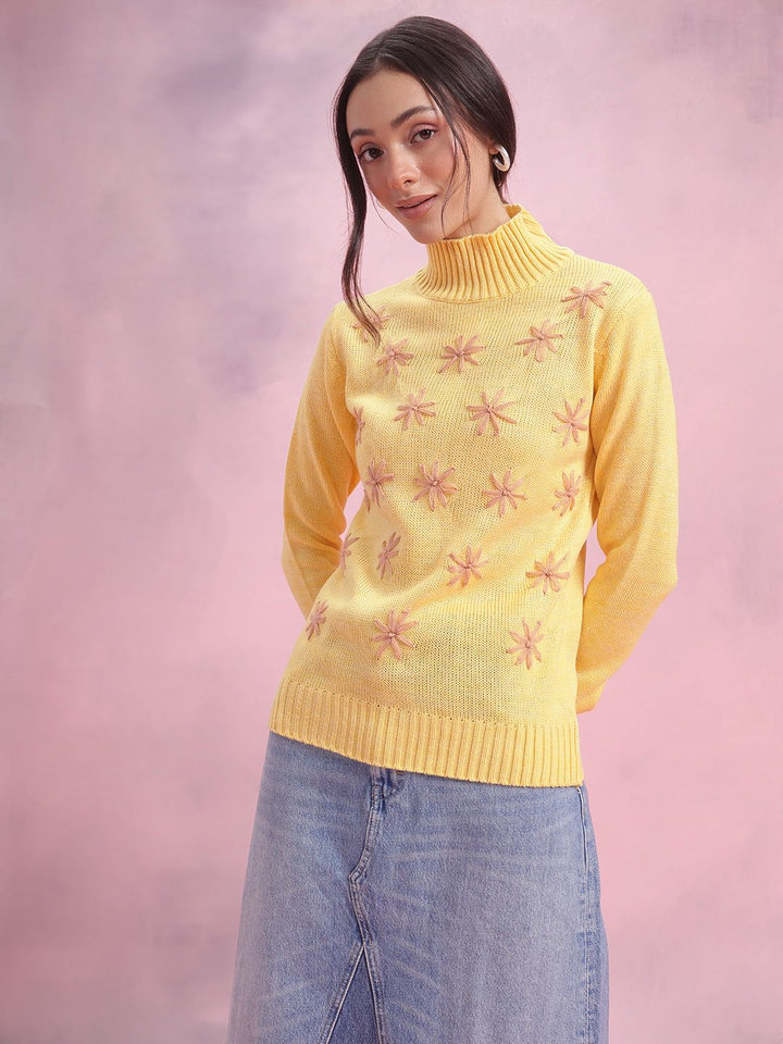 DressBerry Floral High Neck Pullover