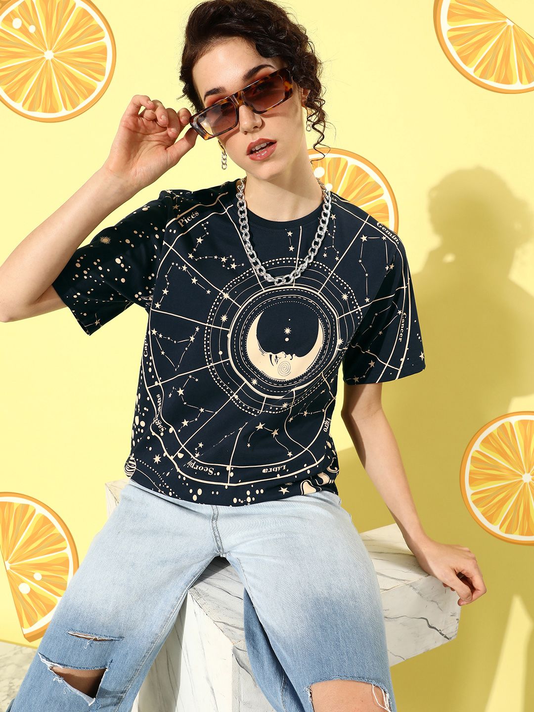 DILLINGER Pure Cotton Printed Oversize T-shirt